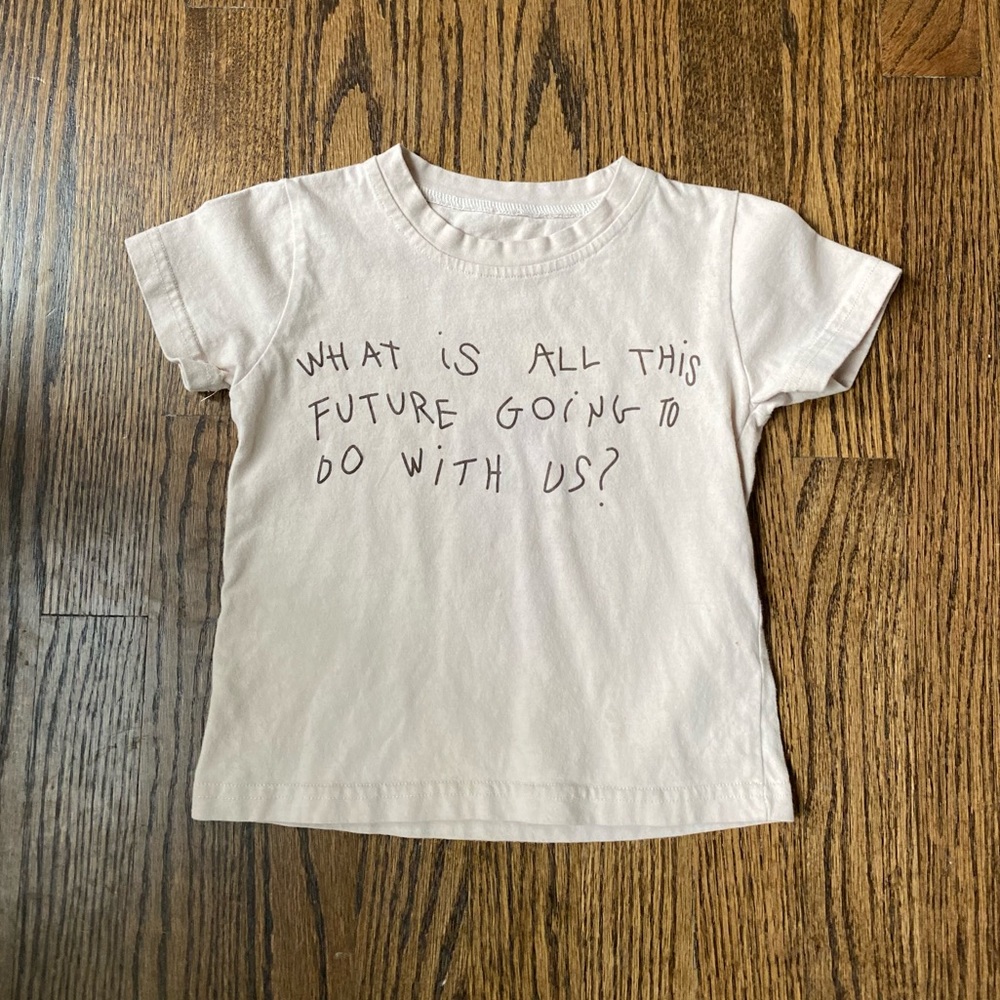 Future Toddler Boy Minimalist Natural Beige Tee